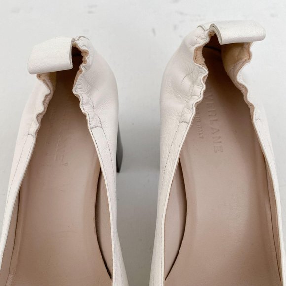 Everlane Size 9 Cream Off-White The Day Heel in Bone Leather Block Heel Pump - Picture 4 of 11
